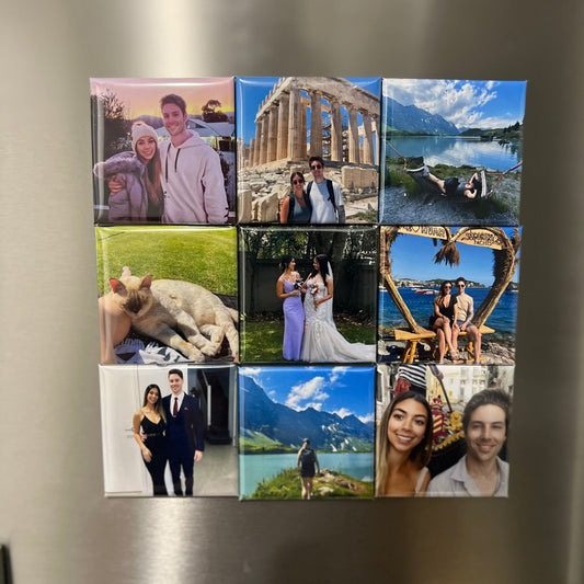 Customised Photo Magnets - 9 Pack